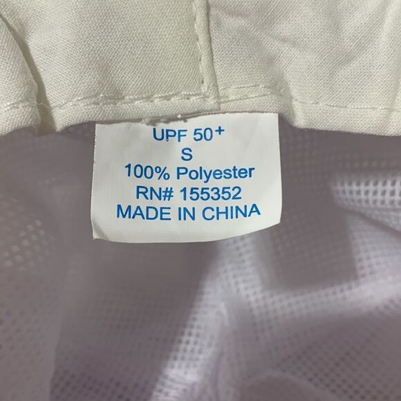 🟢3 for $20——ZENCO sun hat UPF50* white mix media Line neck strap adjustable - Picture 7 of 7